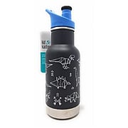 Insulated Kid Classic Sport 12 oz Stainless Steel Bottle w/ Kid Sport Cap Paper Dinos - 