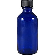 Cobalt Blue Boston Round Bottle with Cap -