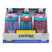 Kid's Spill Proof BPA 14 oz Water Bottle Purple, Blue & Pink - 
