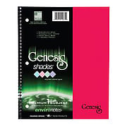 Genesis Spiral Notebooks Fashion Color 1 Subject w/ Double Pocket Sugar Cane Paper - 
