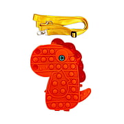 Rodent pioneer silicone decompression toy red dinosaur messenger bag