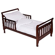Heavenly Soft Minky Dot Toddler Bed Set White - 