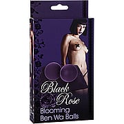 Black Rose Blooming Ben Wa Balls Purple - 