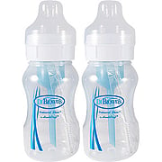 <strong>Dr. Brown 布朗博士自然流速不含BPA宽口颈婴儿奶瓶2个装4oz</strong>