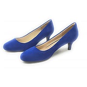 Women's Bridal Low Heel Pump Shoe Royal Blue Suede Size 10 -