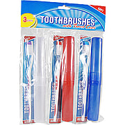 Soft Toothbrushes with Travel Cases - 