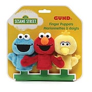 Finger Puppets - Elmo, Cookie, Big Bird - 