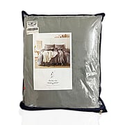 "Quality Sleep  2 x Pillow Cases/ 1 x Duvet Cover (W/TIES), Microfiber KING GREY"
