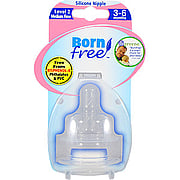 <strong>Born Free Nipples Silicone宽颈瓶2级奶嘴 3-6个月 2个装</strong>