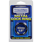 TitanMen Metal Cock Ring Black 40mm - 