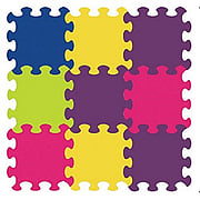 Unique Color Floor Mat - 9 Tiles 1'x1', Ultra Thick, HD EVA Form Hot Pink - 