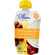 Cherry, Sweet Corn & Greek Yogurt Organic Second Blends Greek Yogurt - 