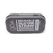 Reusable Silicone Straw Extra Wide Charcoal - 