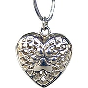 Heart with Puppy Paw Sterling Silver Aromatherapy Jewelry - 