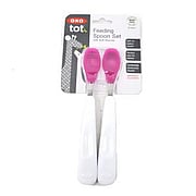 Feeding Spoon Set WITH Soft Silicone Pink - 