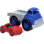 Vehicles Blue Flatbed Truck & Red Race Car - 