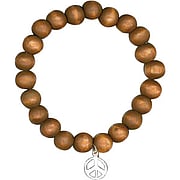 Brown Wooden Peace Bracelet - 