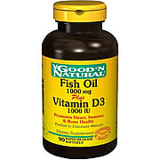 Fish Oil 1000 mg plus Vitamin D3 1000 I.U. - 