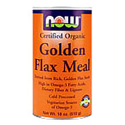 Organic Golden Flax Meal Fiber Can - 
