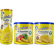 Gerber Gradautes Puffs Banana + Lil Munchies Mild Cheddar & Veggie Dip - 