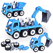 Blue Toy Construction Trucks