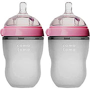 Natural Feel Baby Bottle Double Pack Pink - 