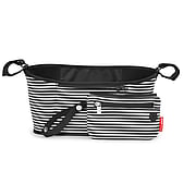 Grab & Go Stroller Organizer Black / White Stripe - 