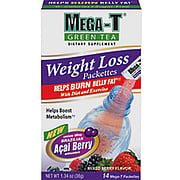 Mega-T Weight Loss Green Tea and Acai Berry Effervescent Packettes - 