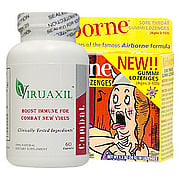 Viruaxil Combat + Airborne Sore Throat & Cough Gummi Lozenges -