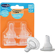 Classic Silicone Nipple Fast Flow Clear - 