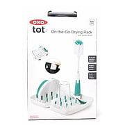 On-The-Go Drying Rack & Bottle Brush with Bristled Cleaner  Teal - 