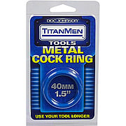 TitanMen Metal Cock Ring Blue 45mm - 