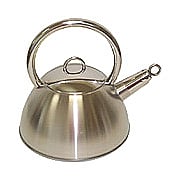 Brushed Stainless Steel Whistling Tea Kettle -
