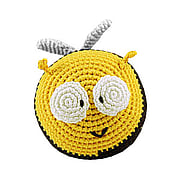 Hand Crocheted Bee Roly Poly Rattle - 