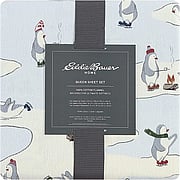 100% Cotton Skating Penguin King Sheet Flannel Web -King