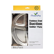 Stainless Steel Suction Toddler Plate Yellow - 