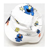 Children Protective Bucket Hat Sesame Street White - 