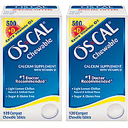 OsCal 500 + D Light Lemon Chiffron Chewable -