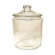 Round Tea Jar with Glass Lid -
