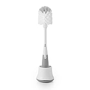 Bottle Brush with Bristled Cleaner & Stand  Gray -
