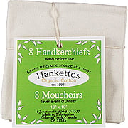 100% Reusable Organic Cotton Handkerchiefs 10'' x 10'' - 