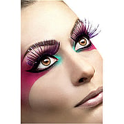 Large Eyelashes With Silver Strips Purple - 