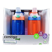 Contigo Kids Autospout Water Bottle 2 Pack Blue & Orange - 