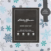 100% Cotton Tossed Snowflake Twin Sheet Flannel Web -