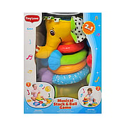 Musical Stack & Ball Game Yellow Elephant - 
