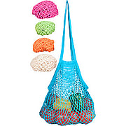 String Bag Long Handle Natural Cotton Set-Assorted Tropicals - 