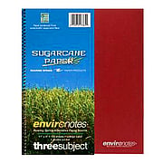 Memo & Note Books Earthtone 3 Subject Wirebound Notebook w/ Double Pocket & 2 Dividers - 