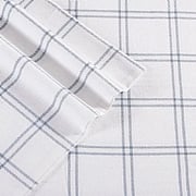 100% Cotton Westridge Plaid Blue Queen Sheet Flannel Web -