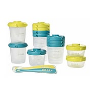 Clip Containers 12 pc Set + Silicone Spoons Peacock - 