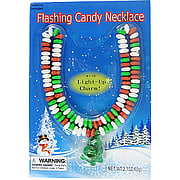 Flashing Candy Necklace w/Light Up Charm - 